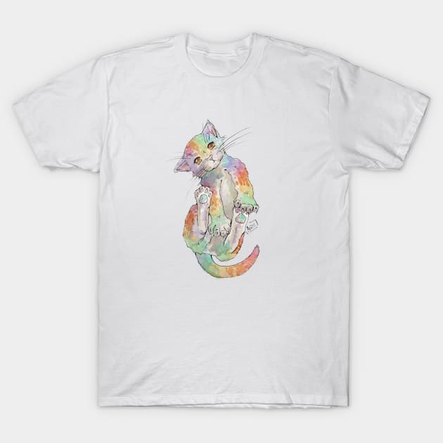 Rainbow Kitten T-Shirt by Aqutalion